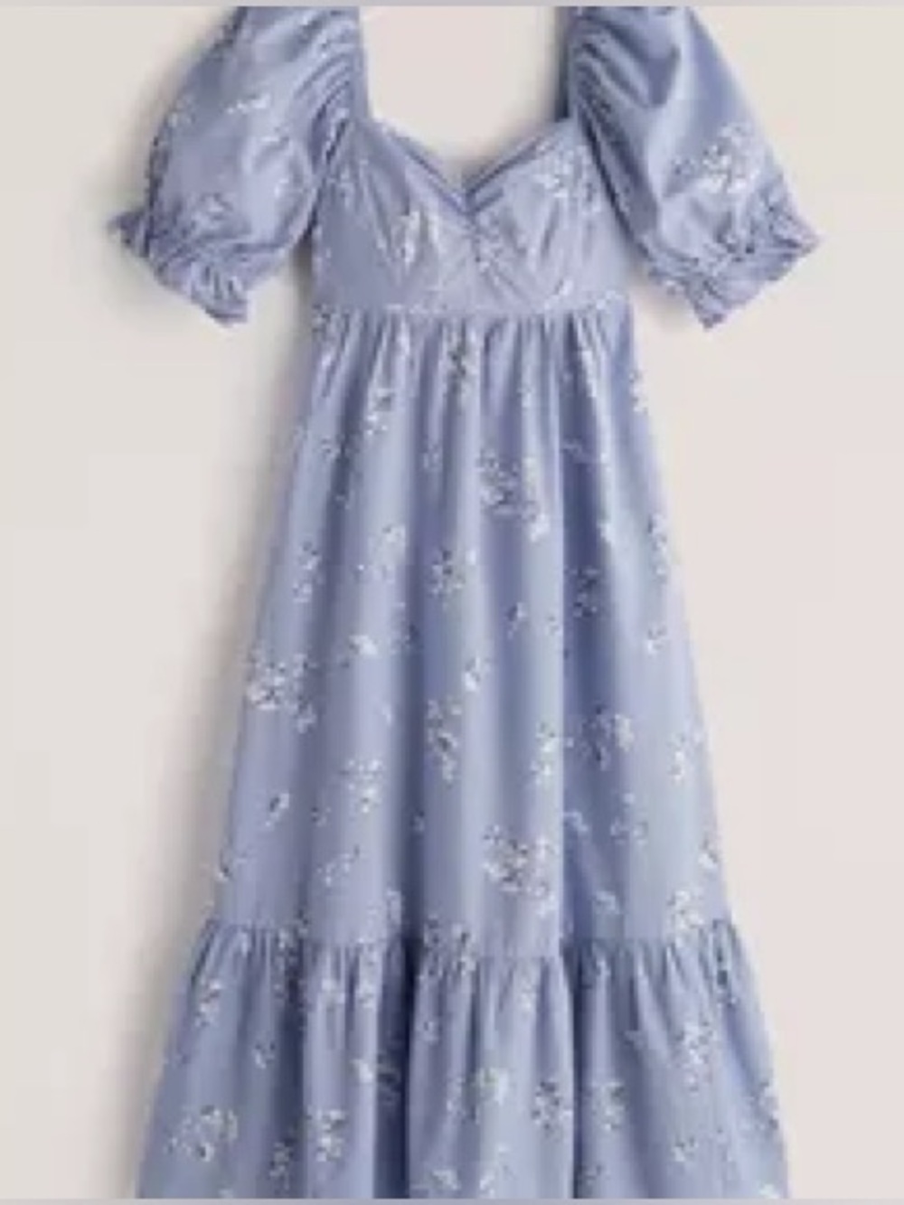 Abercrombie & Fitch Periwinkle Floral Square-Neck Midi Dress